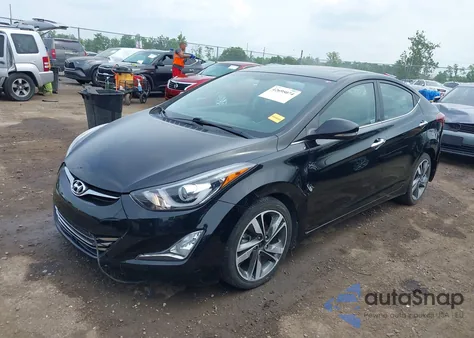2014 Hyundai Elantra Limited from USA, damaged, VIN KMHDH4AE3EU058384